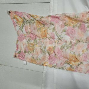 VINTAGE FLORAL PRINT SHEER LADIES SCARF